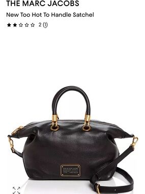 Marc by Marc Jacobs Black Leather Satchel with Gold Hardware